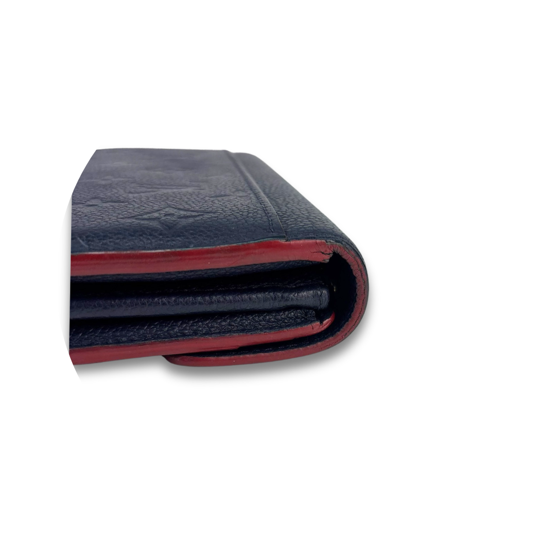 Louis Vuitton Navy Empreinte Sarah Wallet