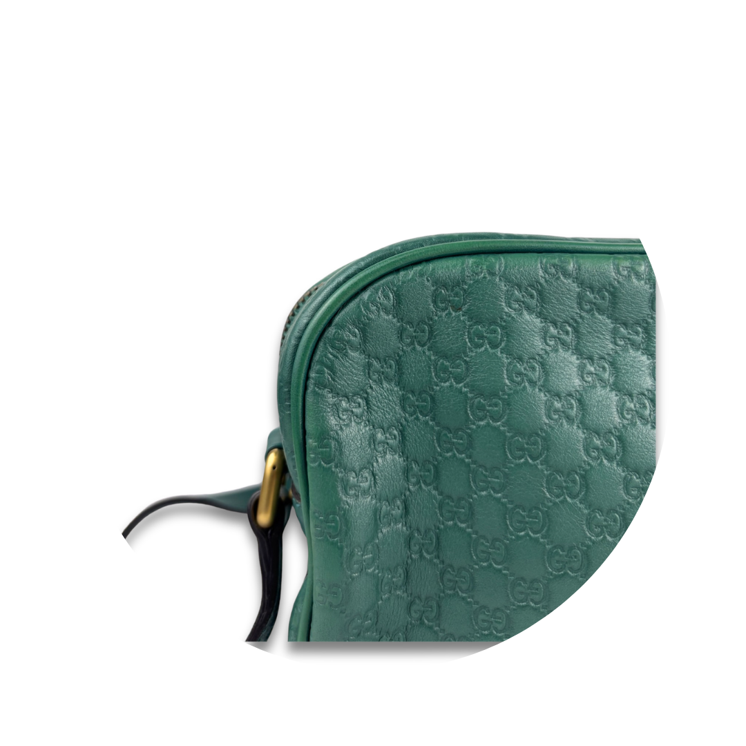 Gucci Green Microguccissima Sunshine Disco Bag
