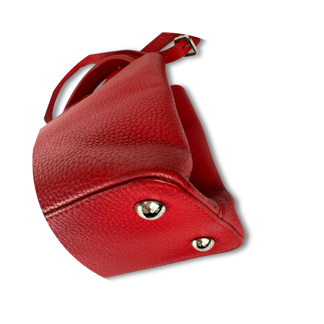 Louis Vuitton Red Taurillon Capucines PM