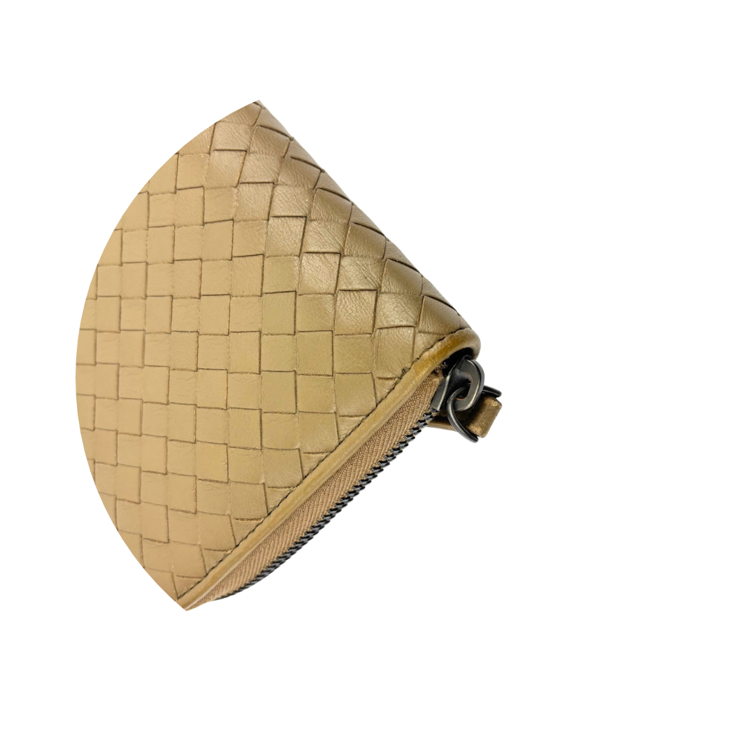 Bottega Taupe Zip Around Wallet