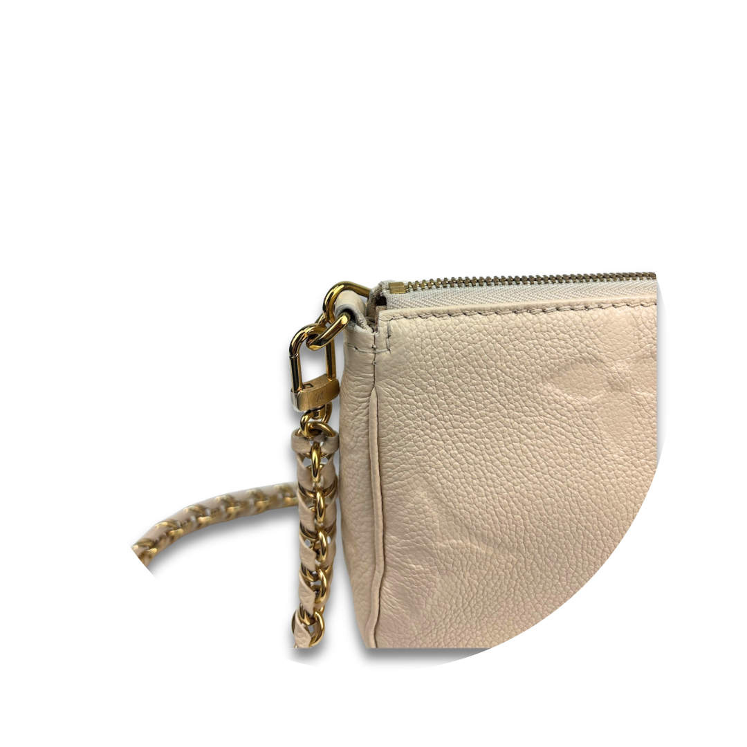 Louis Vuitton Cream Empreinte Multi Pochette Accessoires