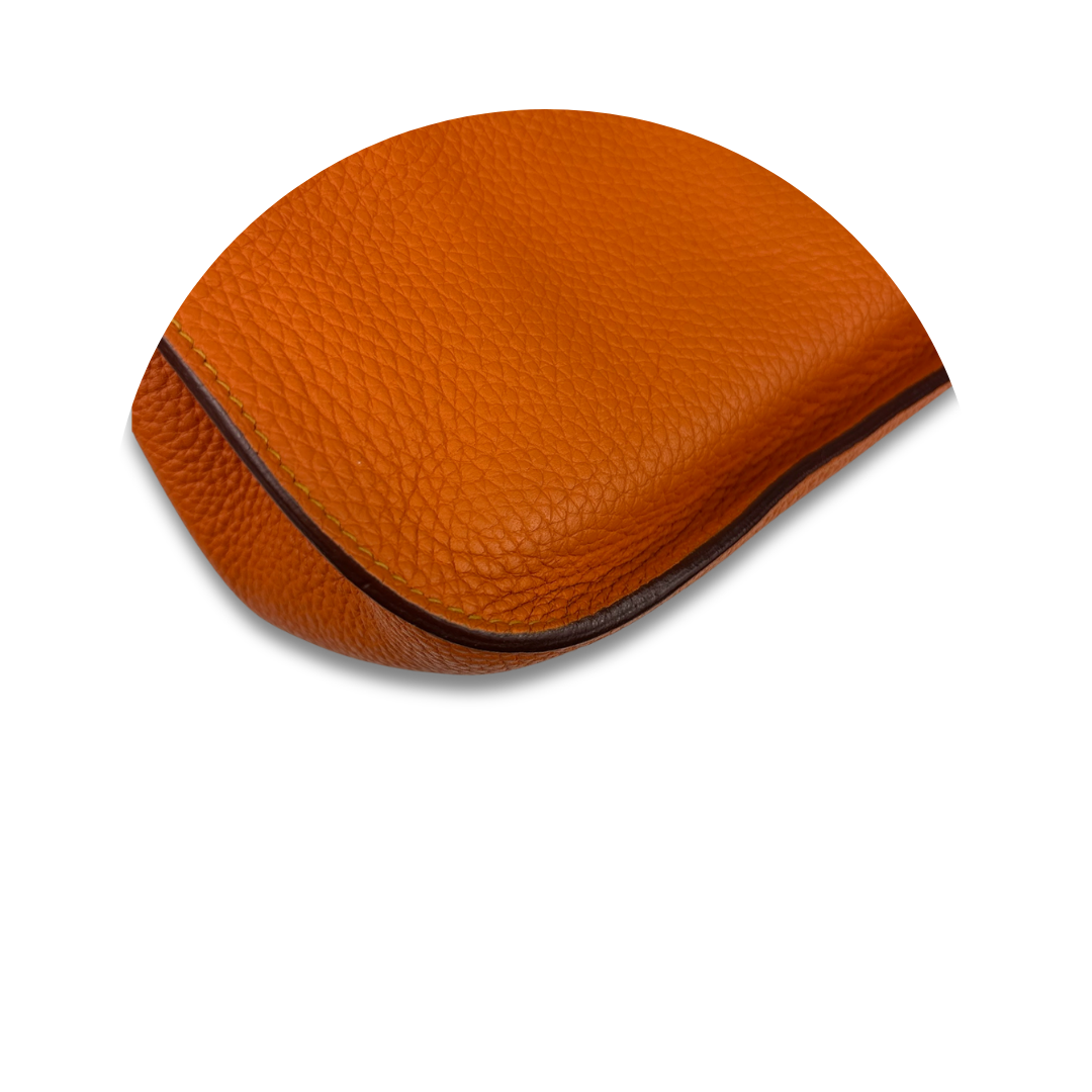 Hermès Clemence Jypsière 34 Orange Verso