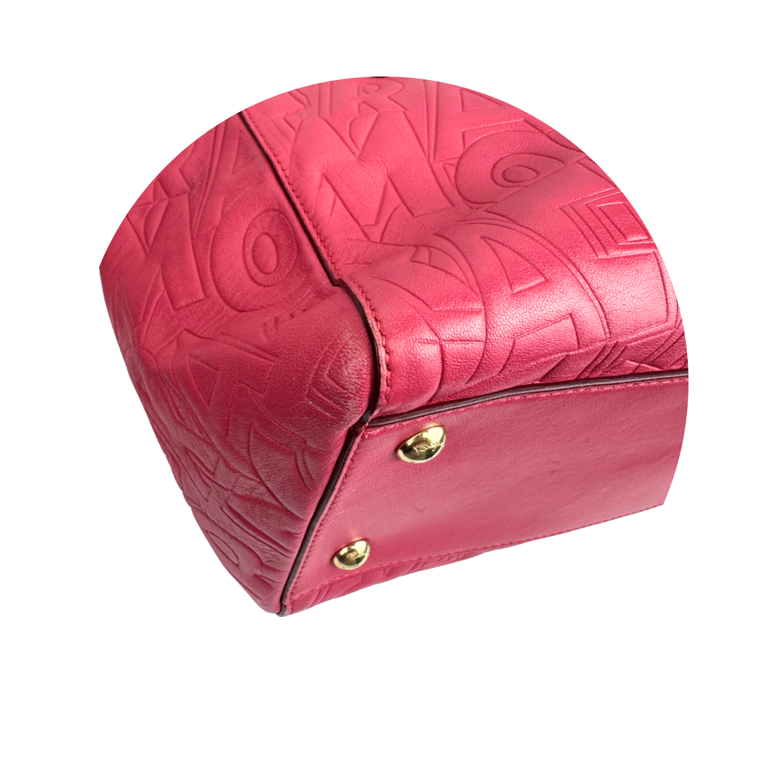 Ferragamo Small Fuchsia Bonnie Embossed Tote