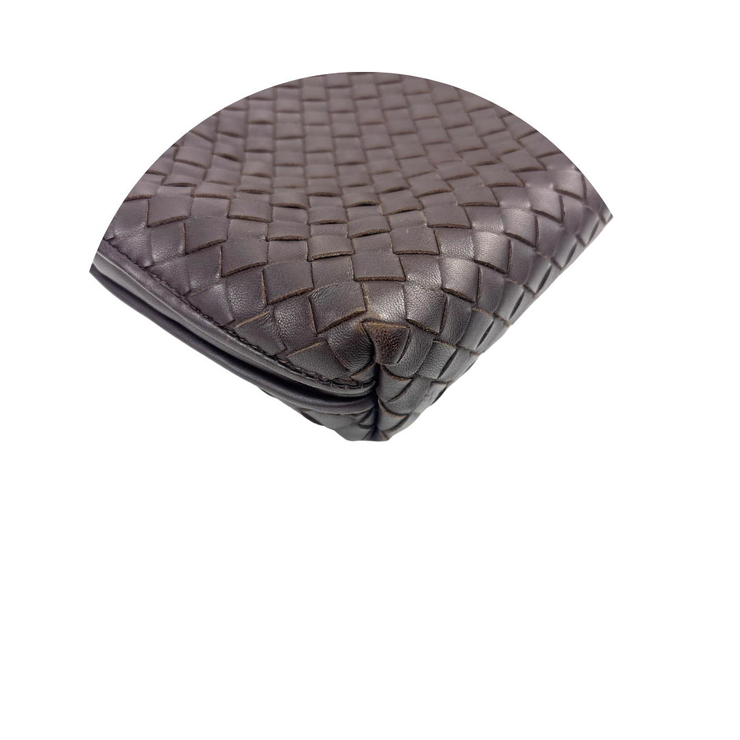 Bottega Veneta Brown Intrecciato Nodini Crossbody