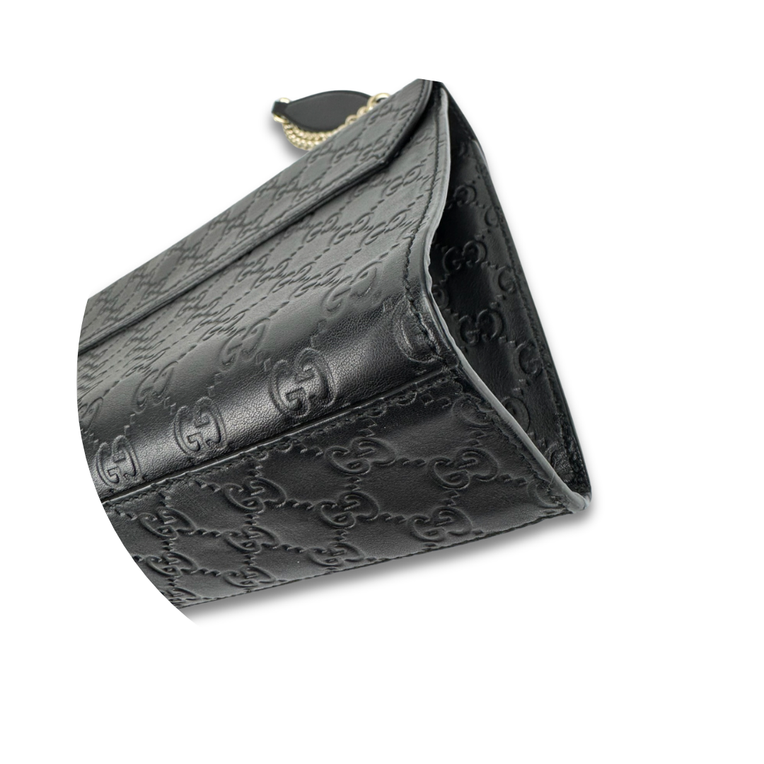 Gucci Black Guccissima Emily Shoulder Bag