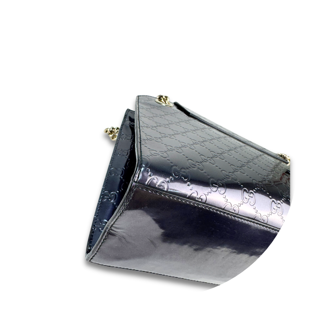 Gucci Guccissima Purple Patent Leather Emily