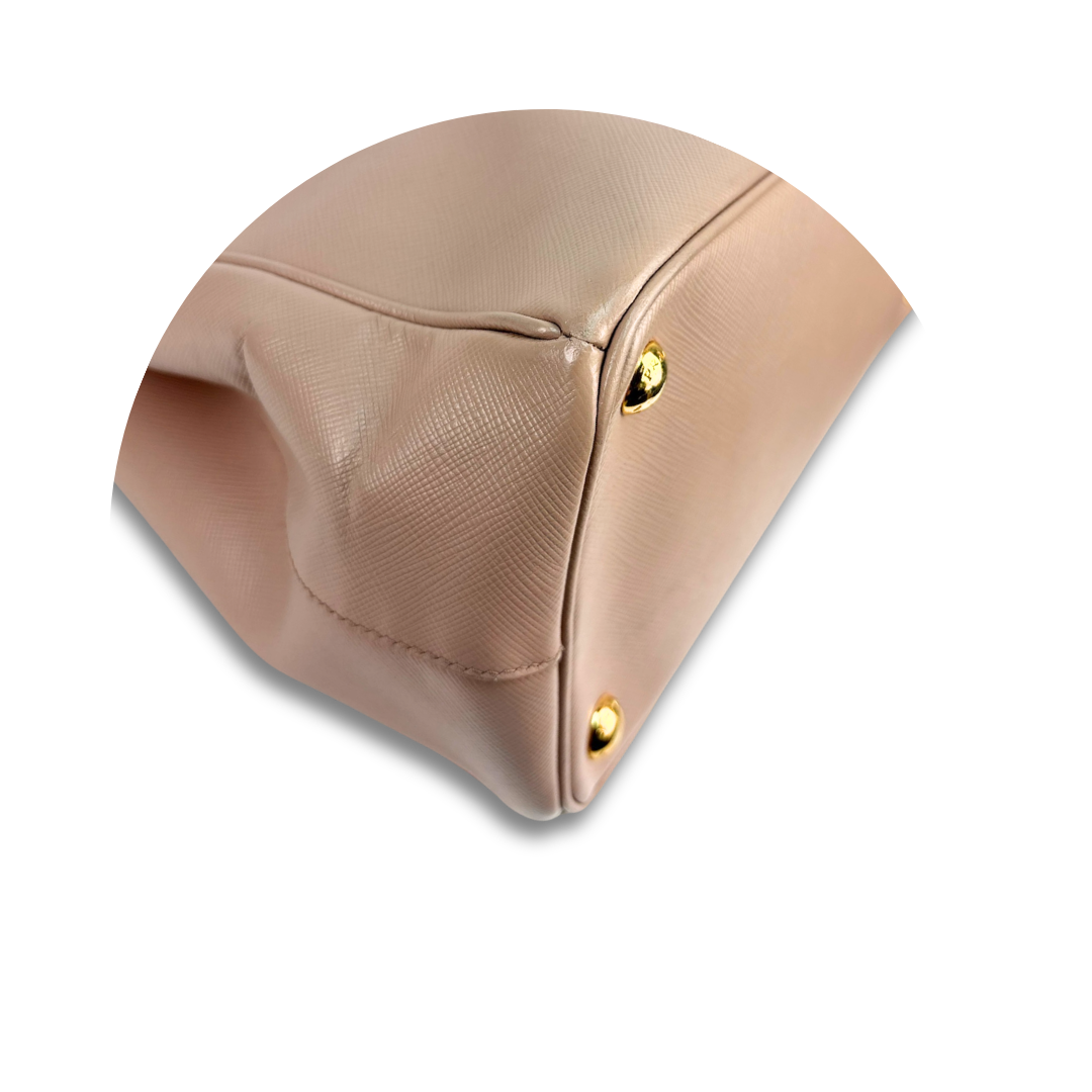 Prada Small Pale Pink Double Zip Galleria
