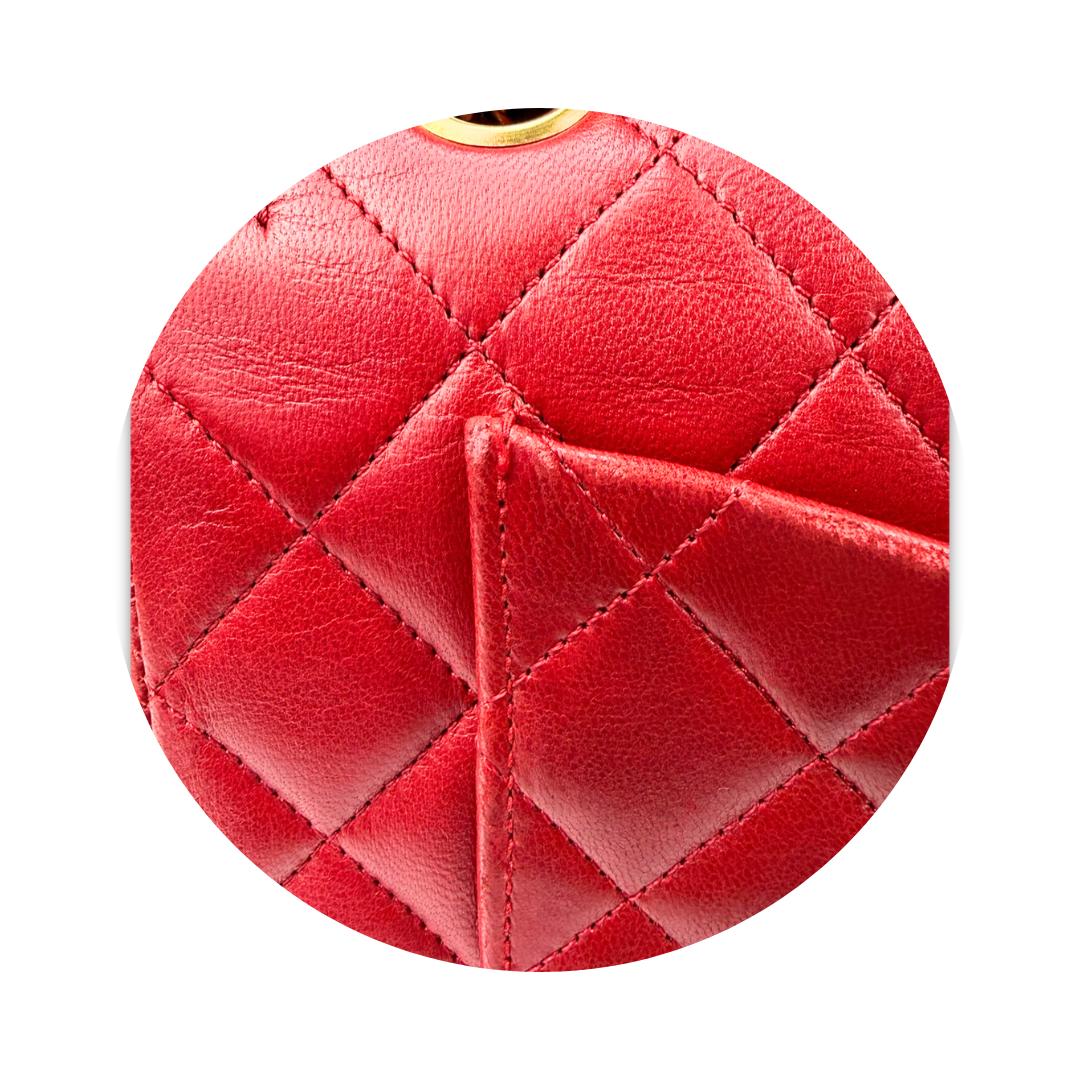 Chanel Red Classic Small Double Flap