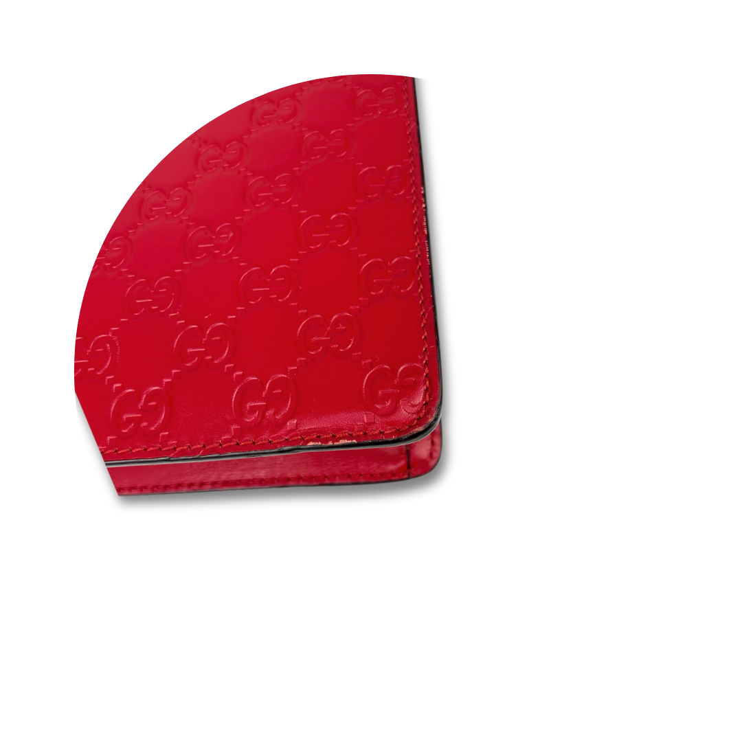 Gucci Guccissima Red Document Holder