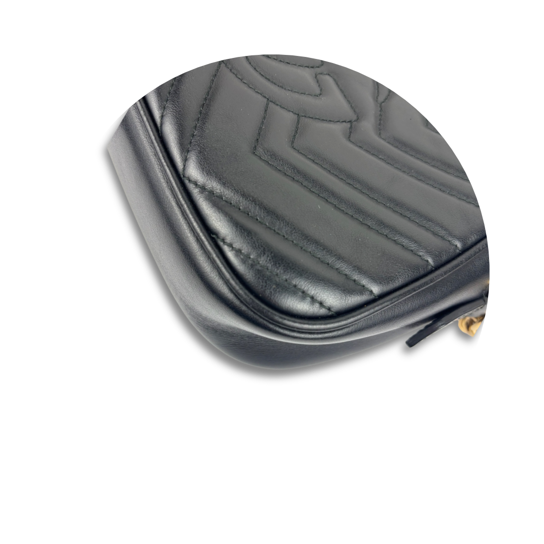 Gucci Black Marmont Small Camera Bag
