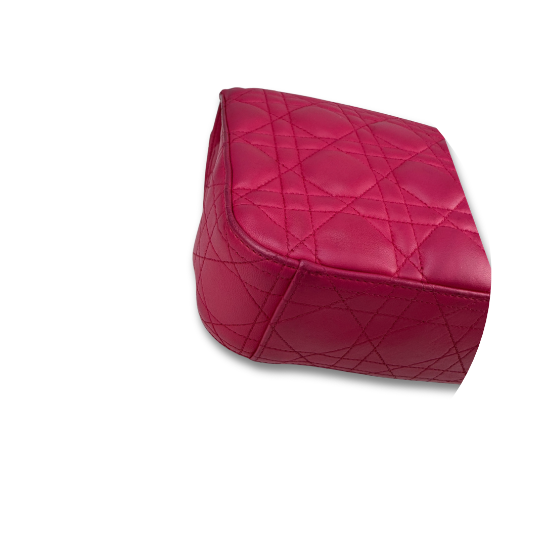 Dior Pink Lambskin Cannage Large Miss Dior Flap