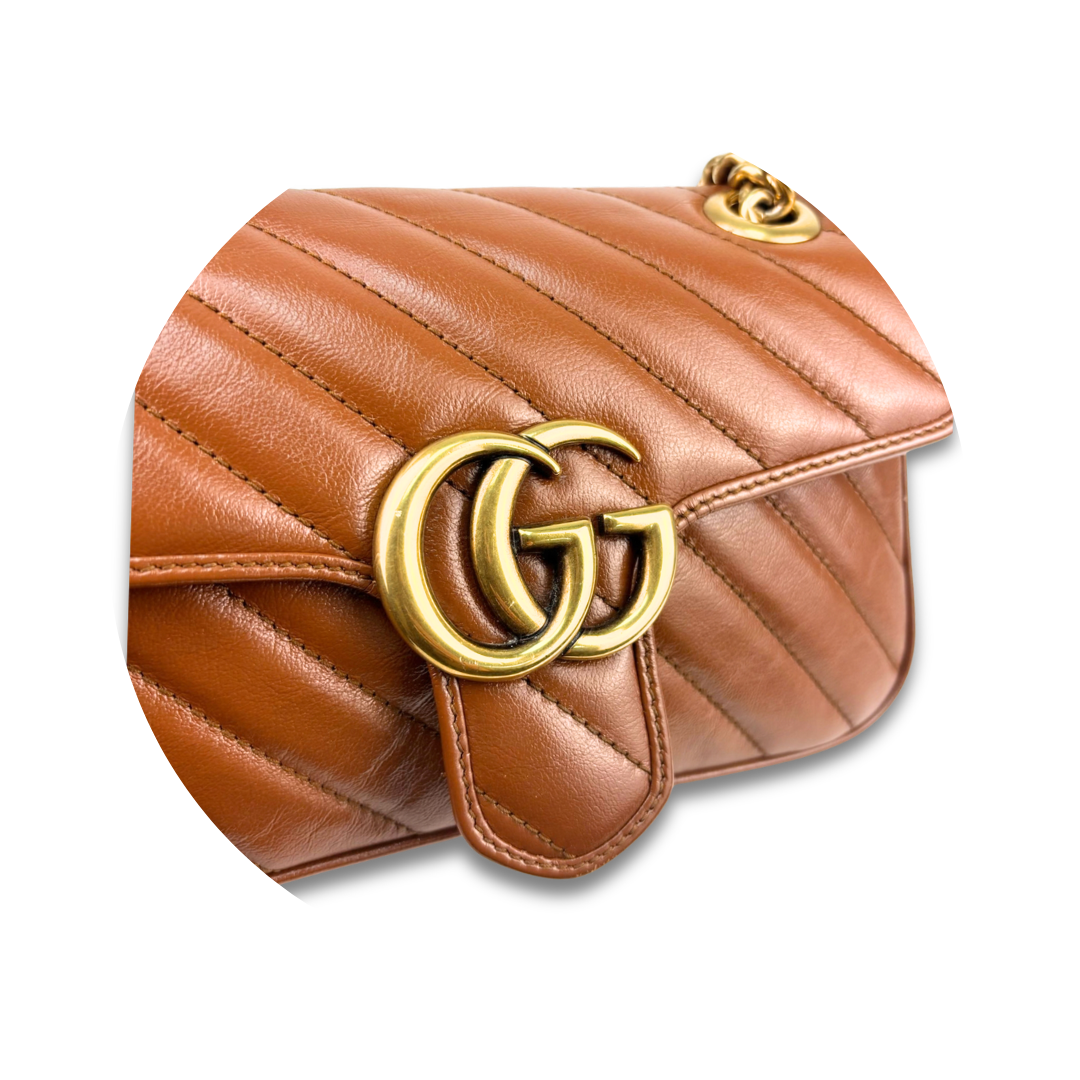 Gucci Brown Marmont Small Shoulder Bag
