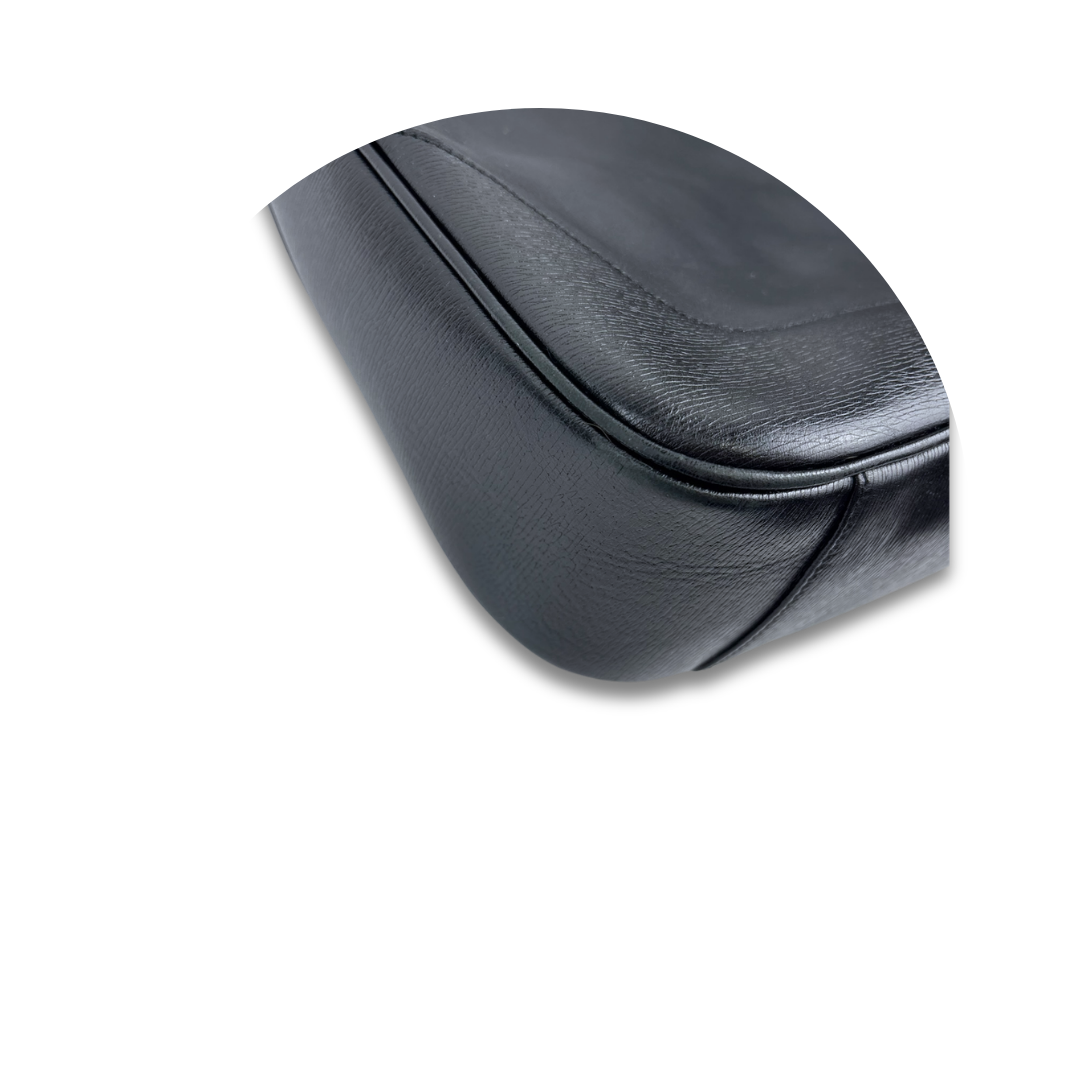 Gucci Black Leather Bamboo Convertible Hobo