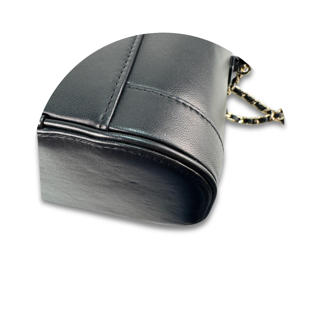 Chanel Black Calfskin Vanity Case