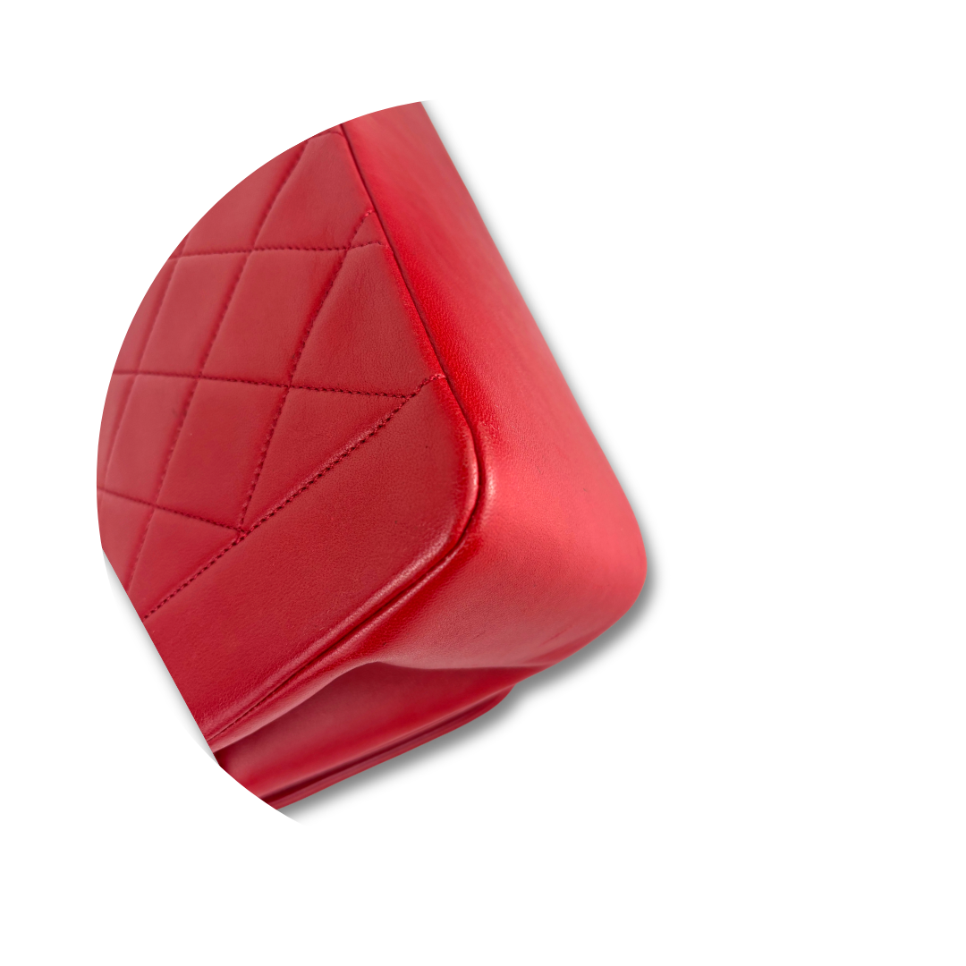 Chanel Red Mademoiselle Single Flap