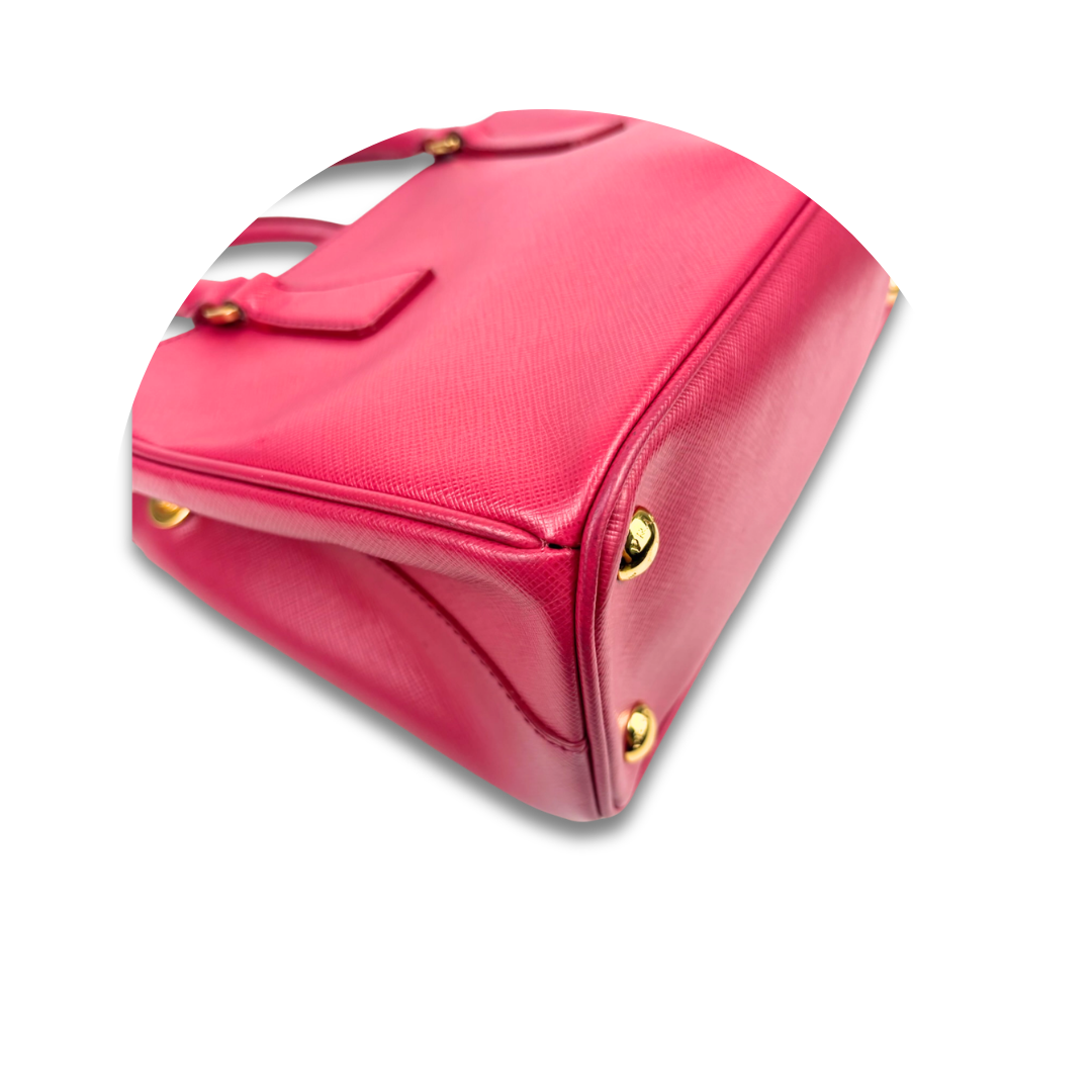 Prada Mini Hot Pink Double Zip Galleria