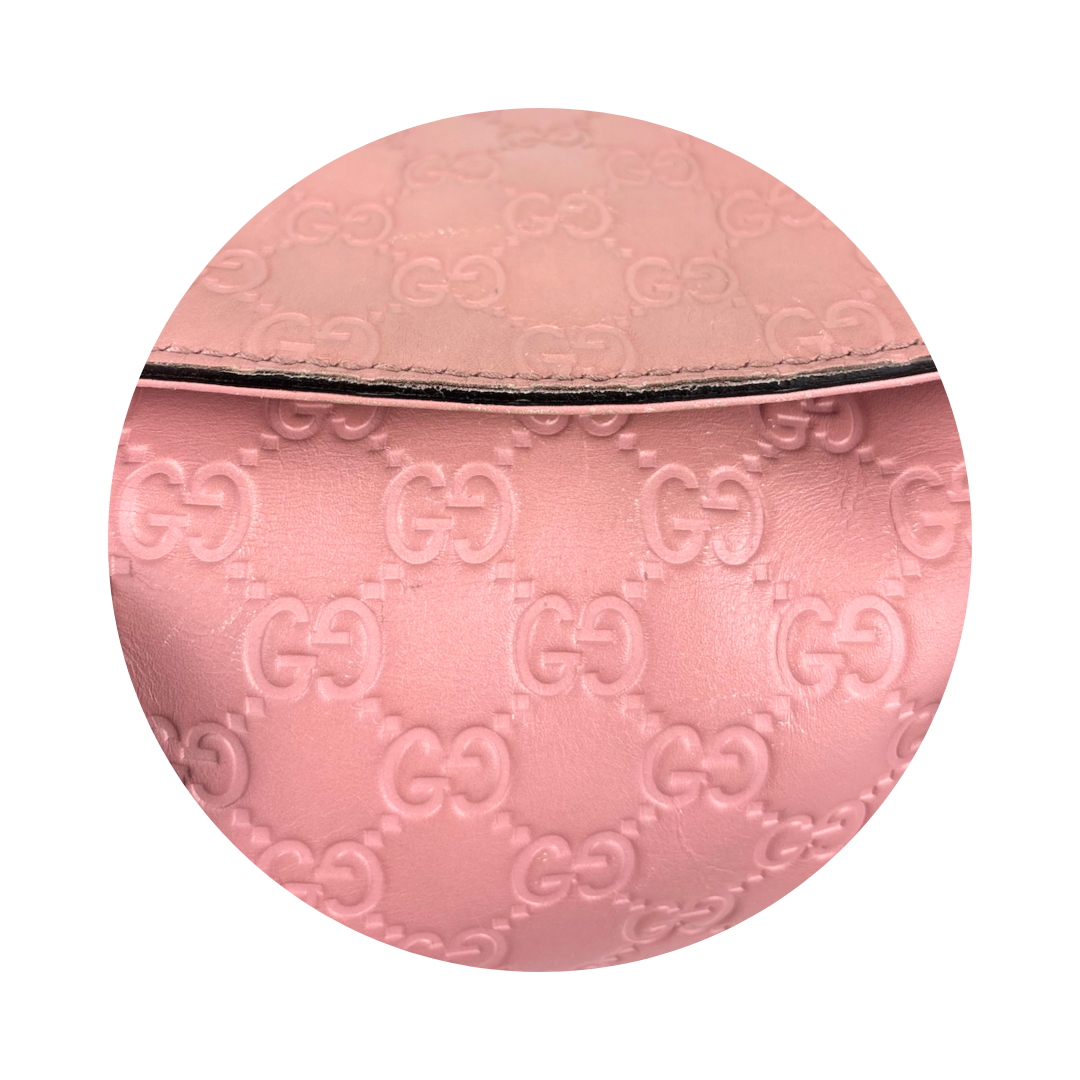 Gucci Pink Guccissima Foldover Tote