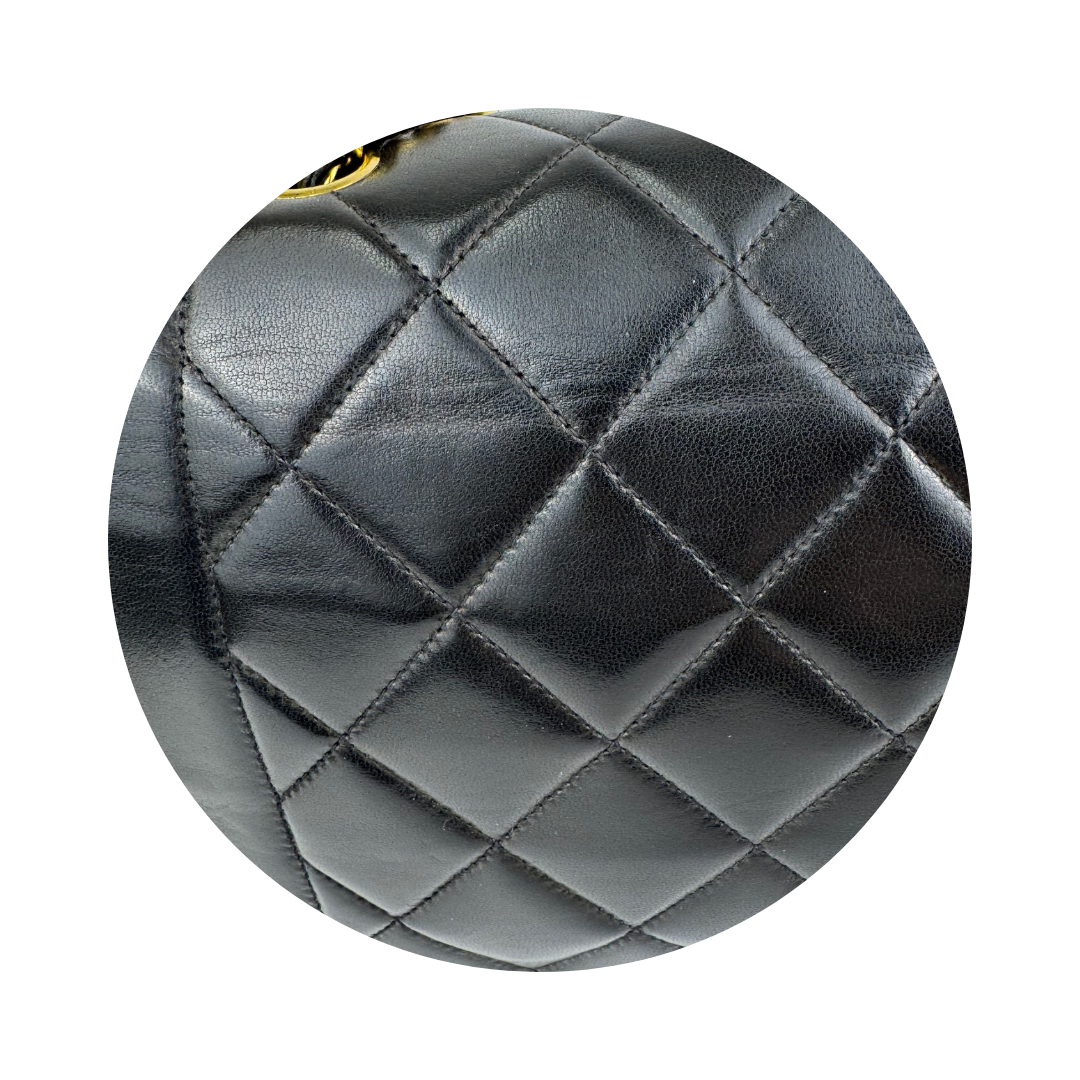 Chanel Medium Black Lambskin Diana