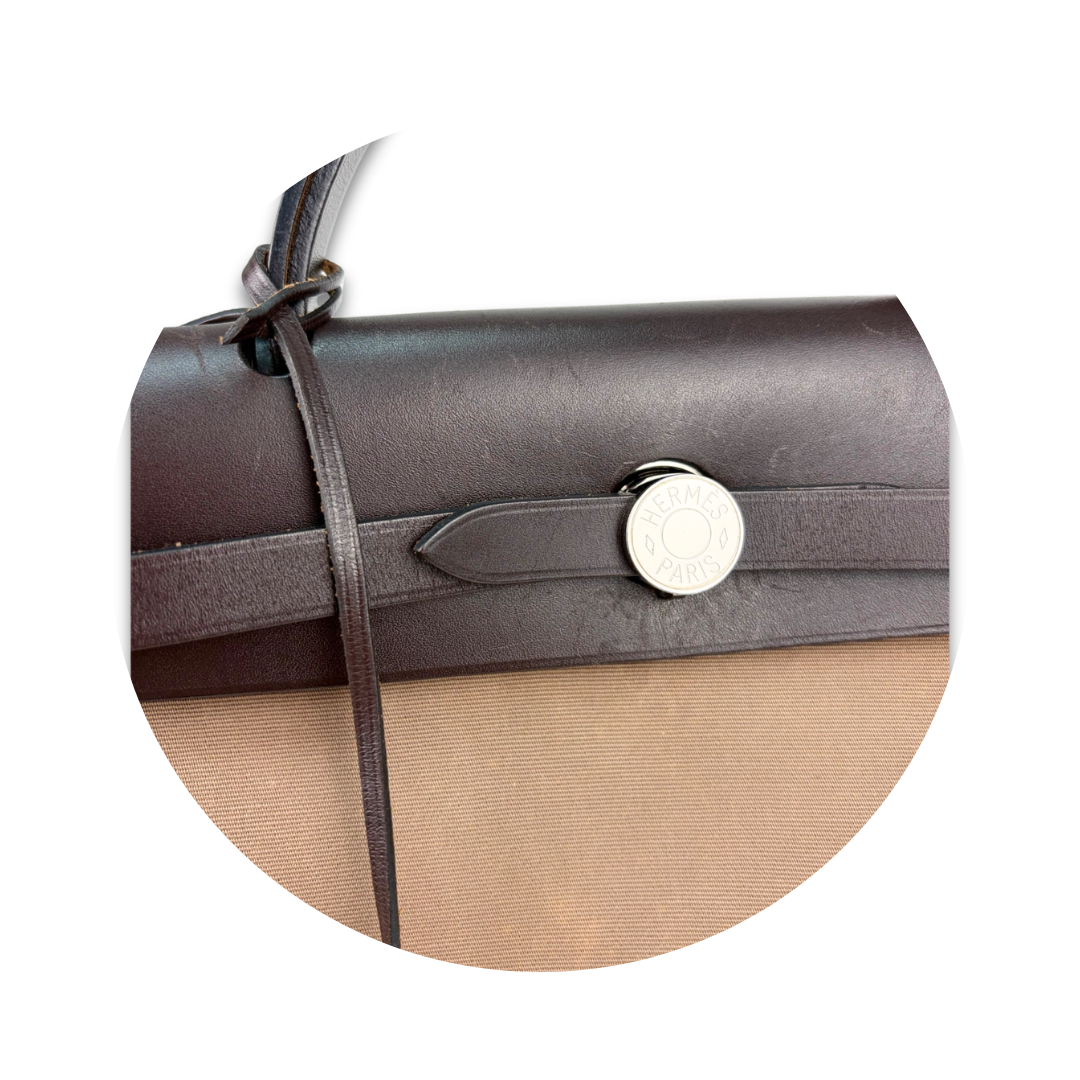 Hermès Brown Canvas Herbag Zip 31