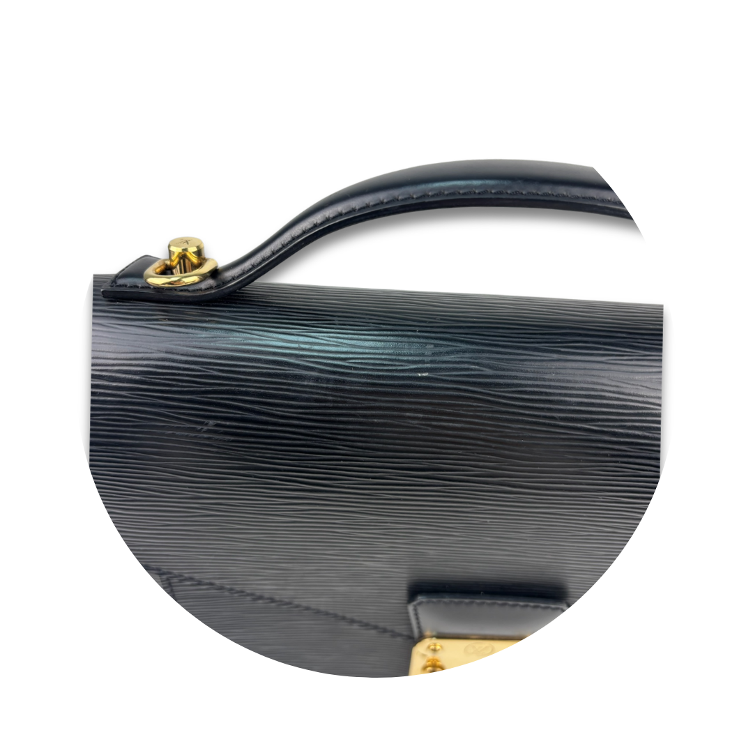 Louis Vuitton Black Epi Leather Monceau