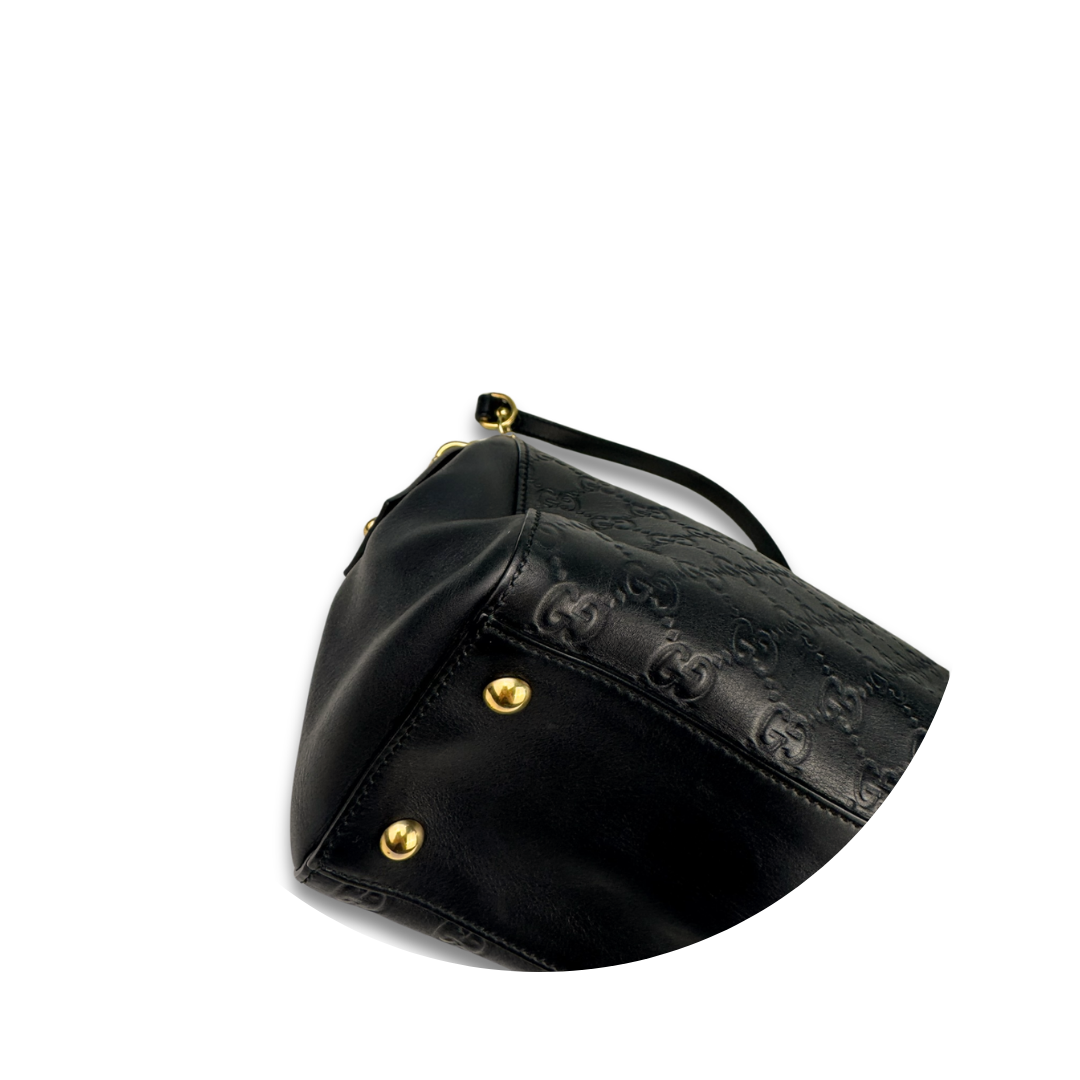 Gucci Black Guccissima Soft Signature Tote