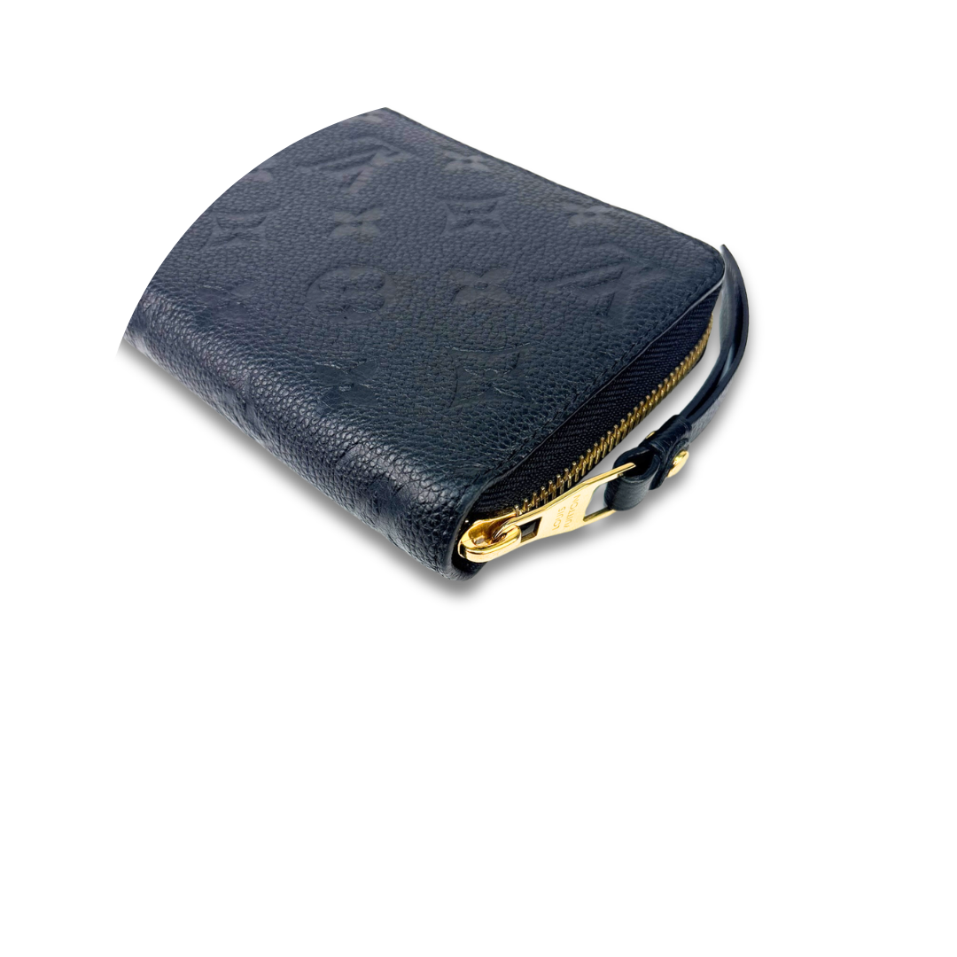 Louis Vuitton Black Empreinte Zippy Wallet