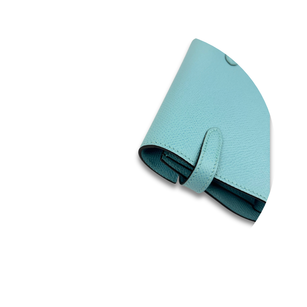 Hermès Epsom Medium Blue Kelly Wallet