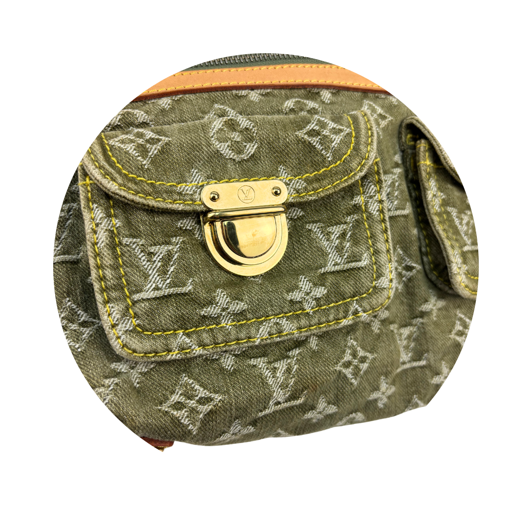 Louis Vuitton Green Denim Baggy PM