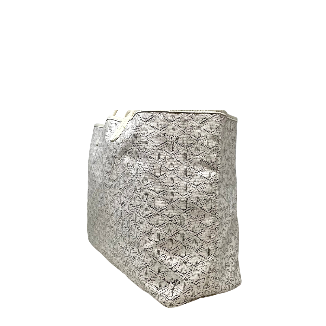Goyard St. Louis PM Tote Bag, White, New in Dustbag GA001 - Julia