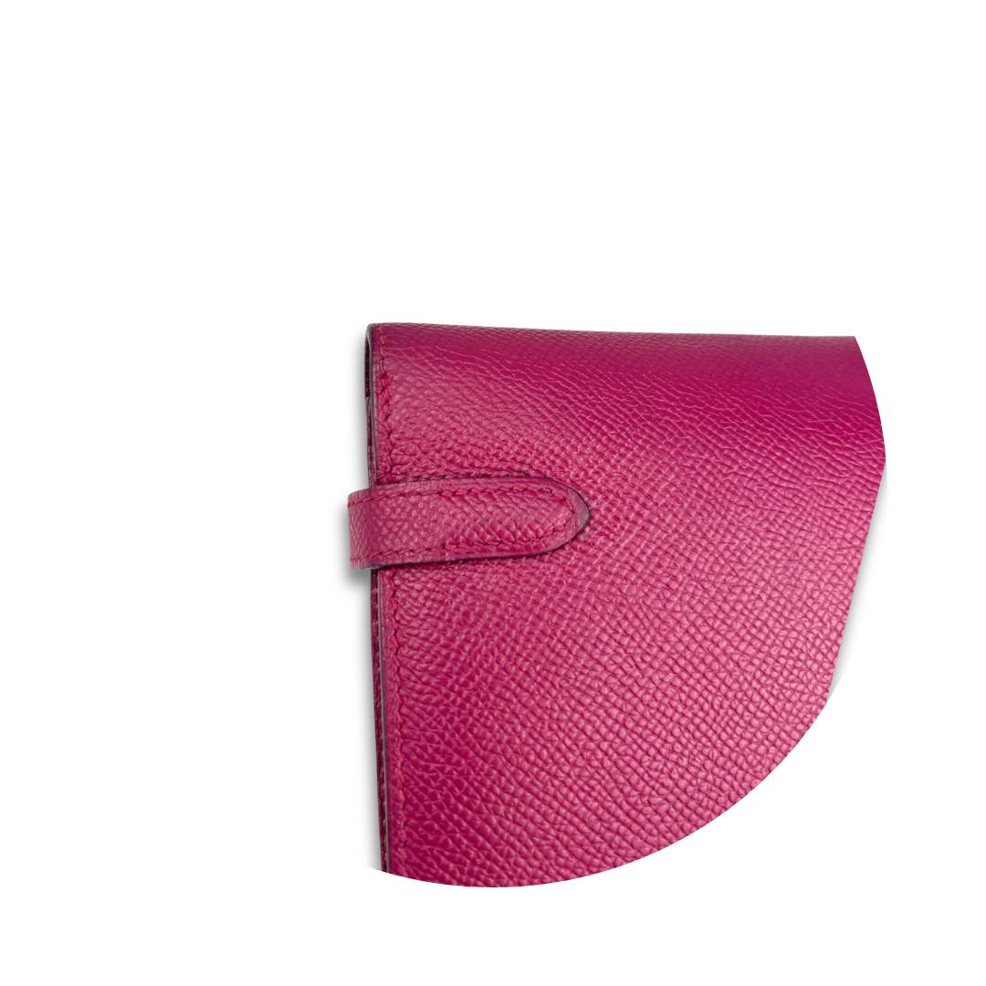 Hermes Rose Pourpre Epsom Kelly Long Wallet