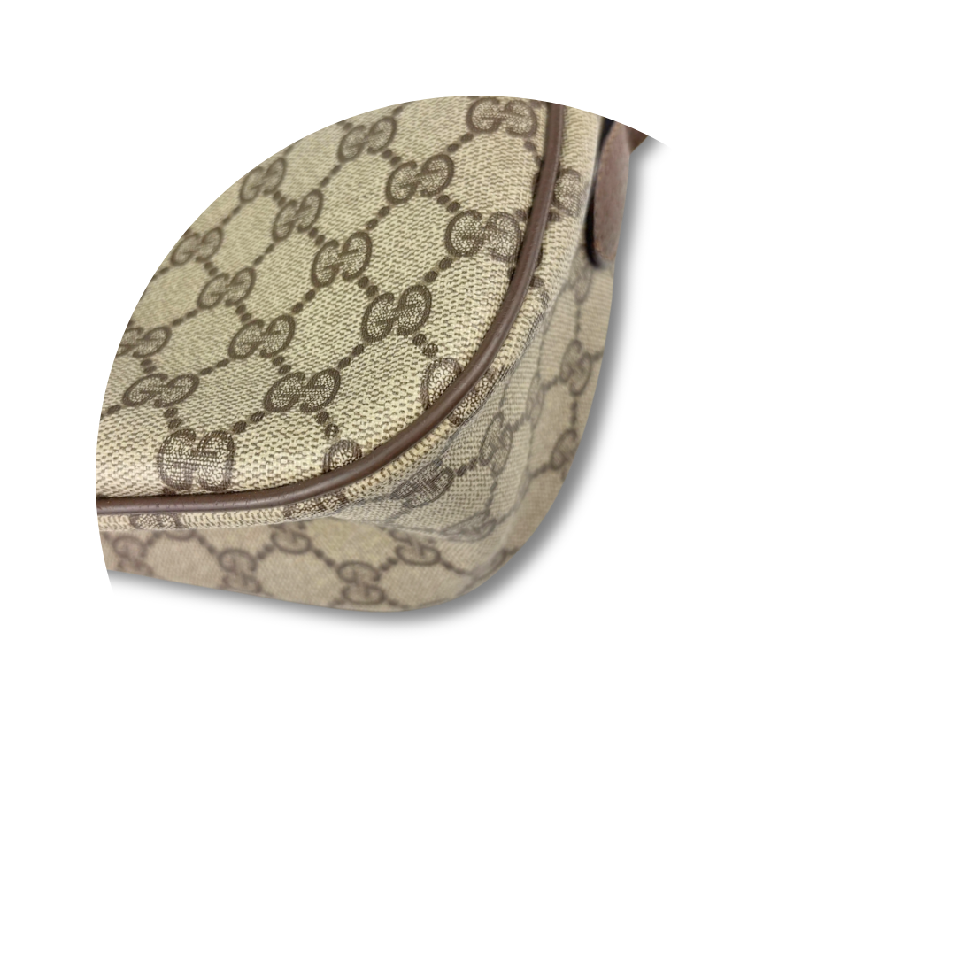 Gucci GG Brown Halfmoon Crossbody