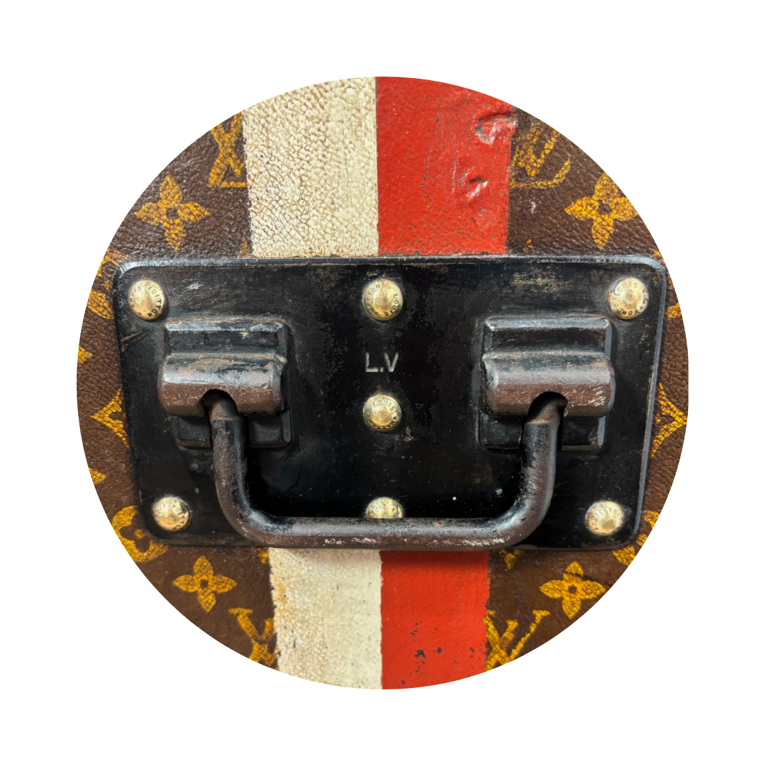 Louis Vuitton Monogram Antique Malle Courrier 110 Trunk