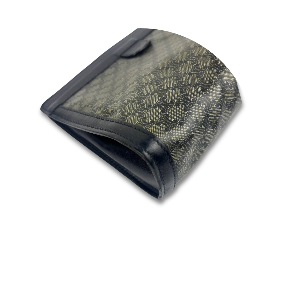 Celine Vintage Blue Macadam Pouch