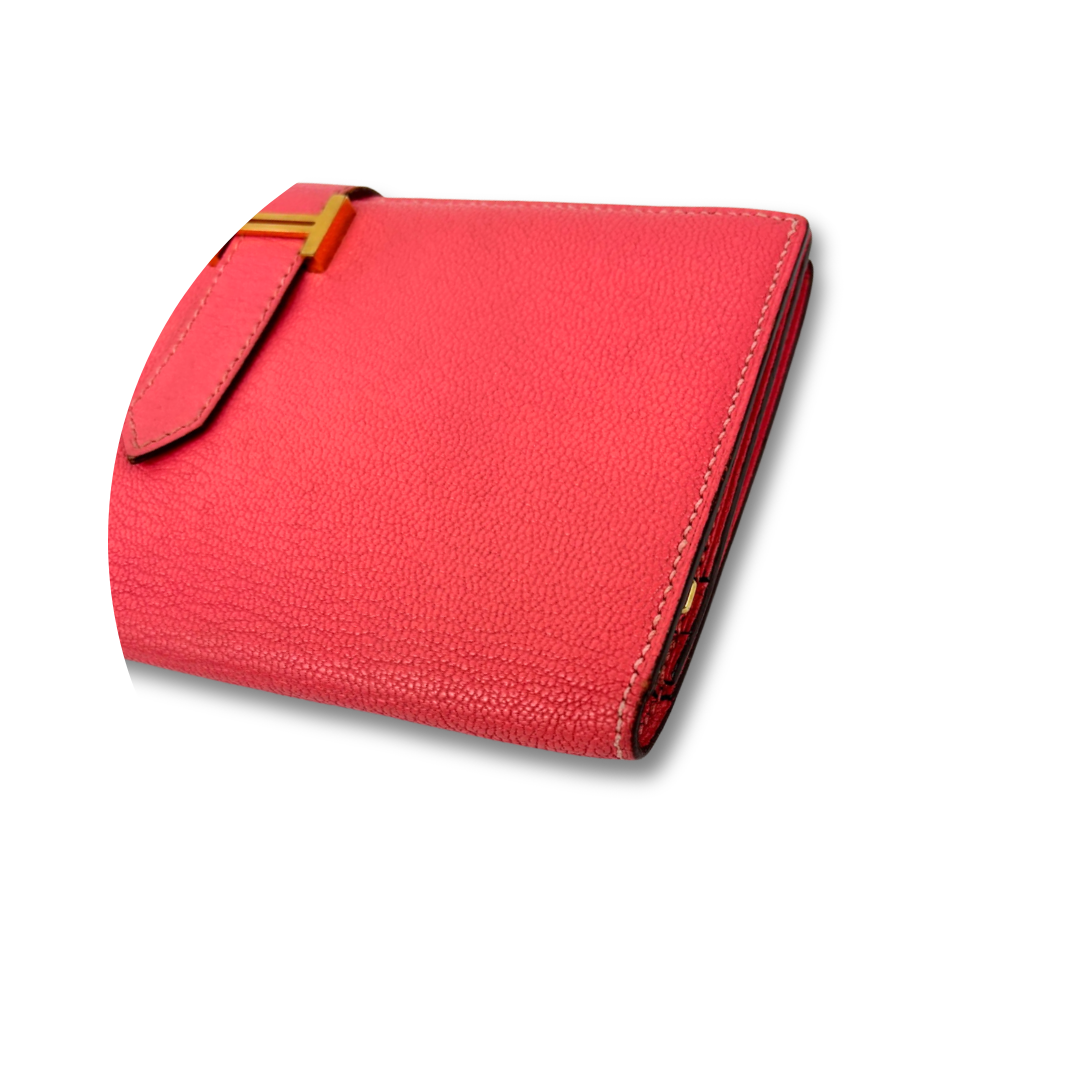 Hermès Pink Swift Bearn Wallet