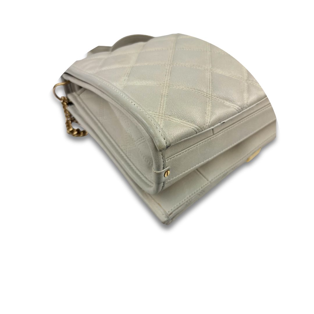 YSL Off White Becky Shoulder Bag