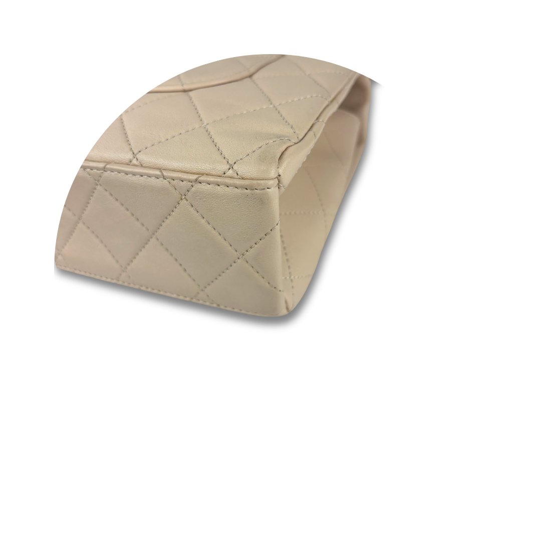 Chanel Beige Classic Square Single Flap