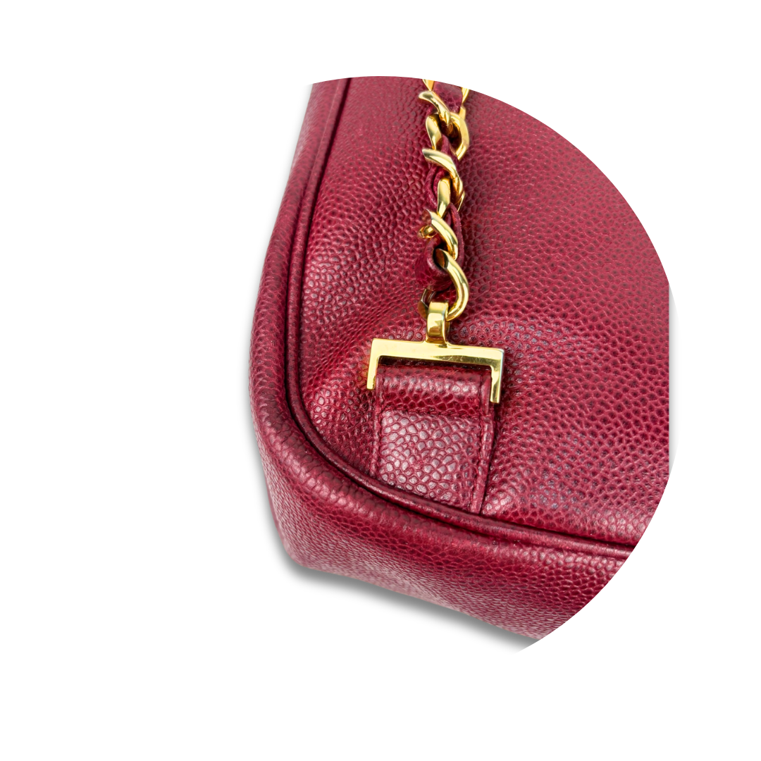 Chanel Burgundy Caviar Backpack