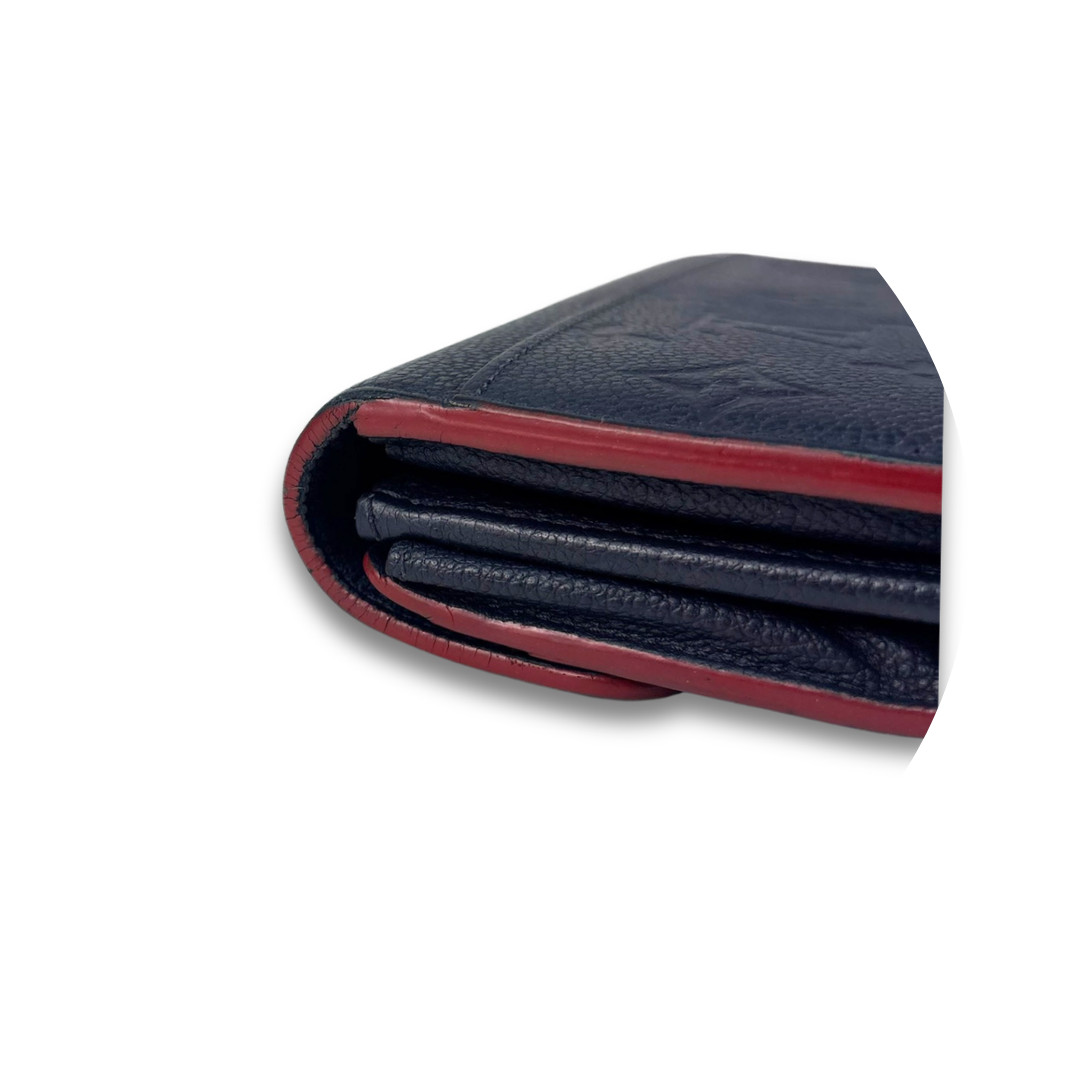 Louis Vuitton Navy Empreinte Sarah Wallet