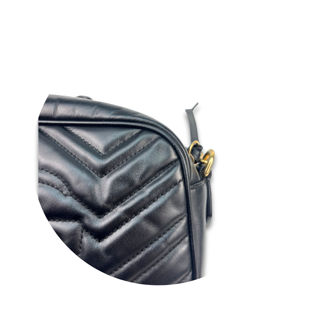 Gucci Black Marmont Camera Bag