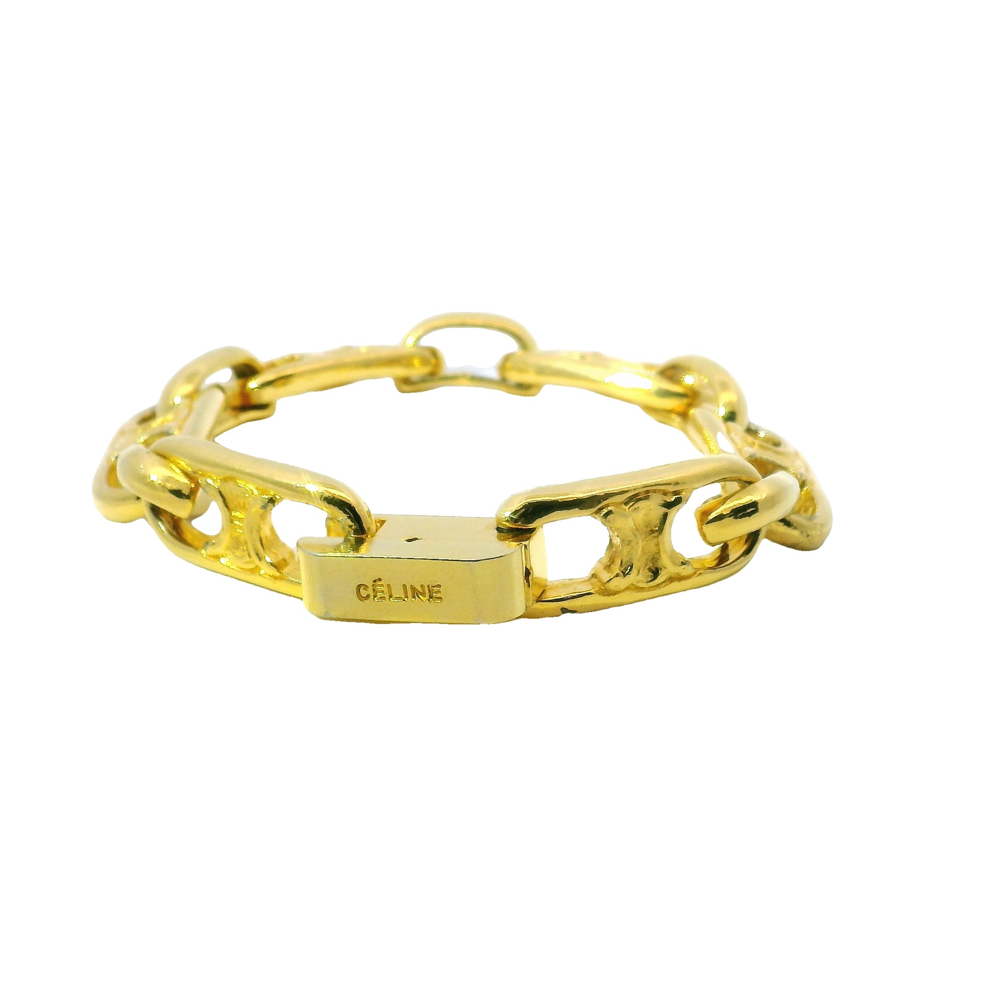 Celine Vintage Oversized Link Bracelet