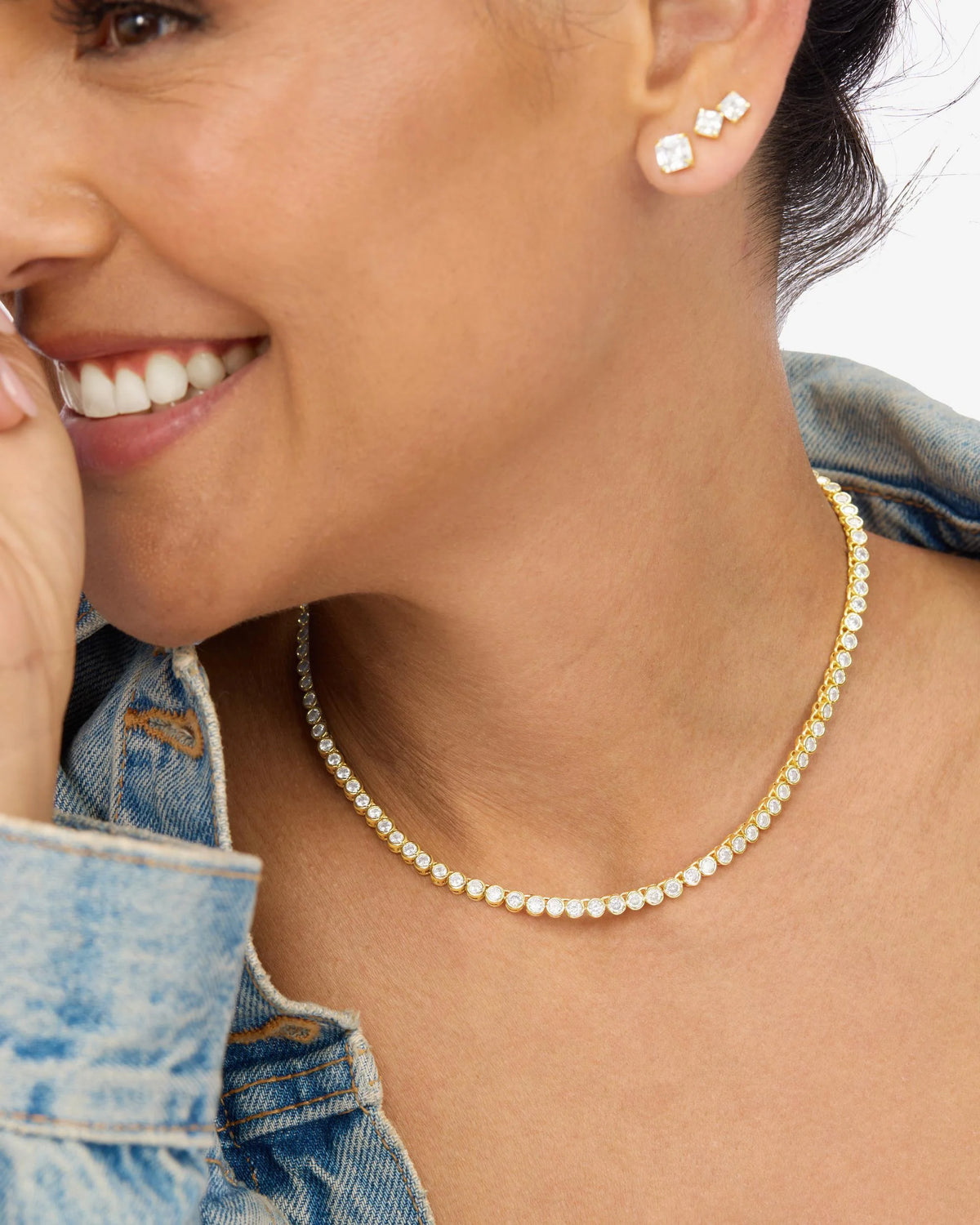 Melinda Maria Baroness Tennis Necklace 3mm