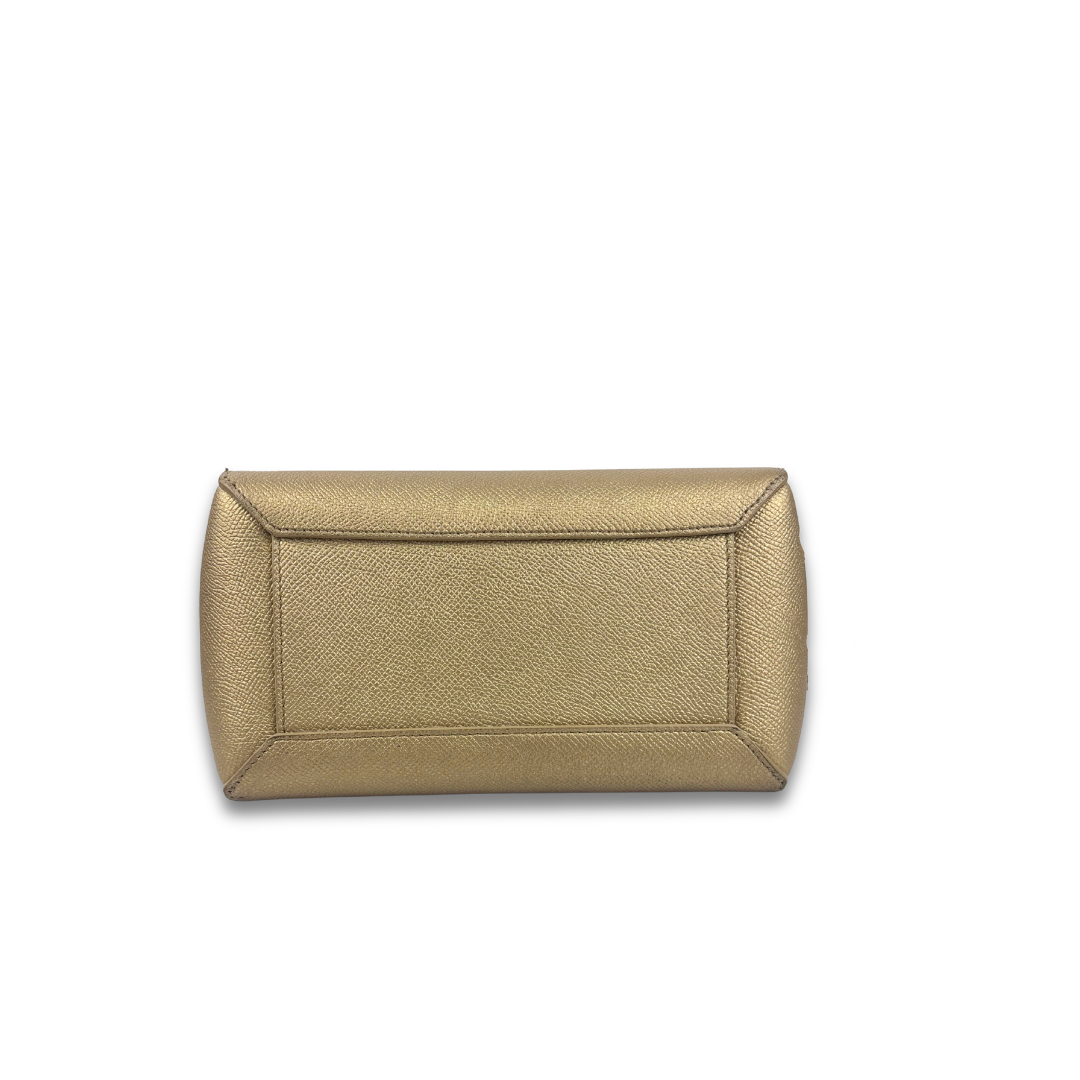 Celine Gold Nano Leather Belt Bag