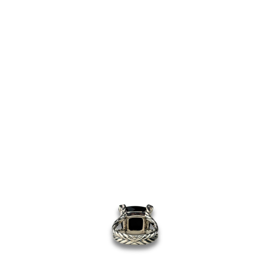 David Yurman Black Onyx Split Shank Ring - Size 7.5