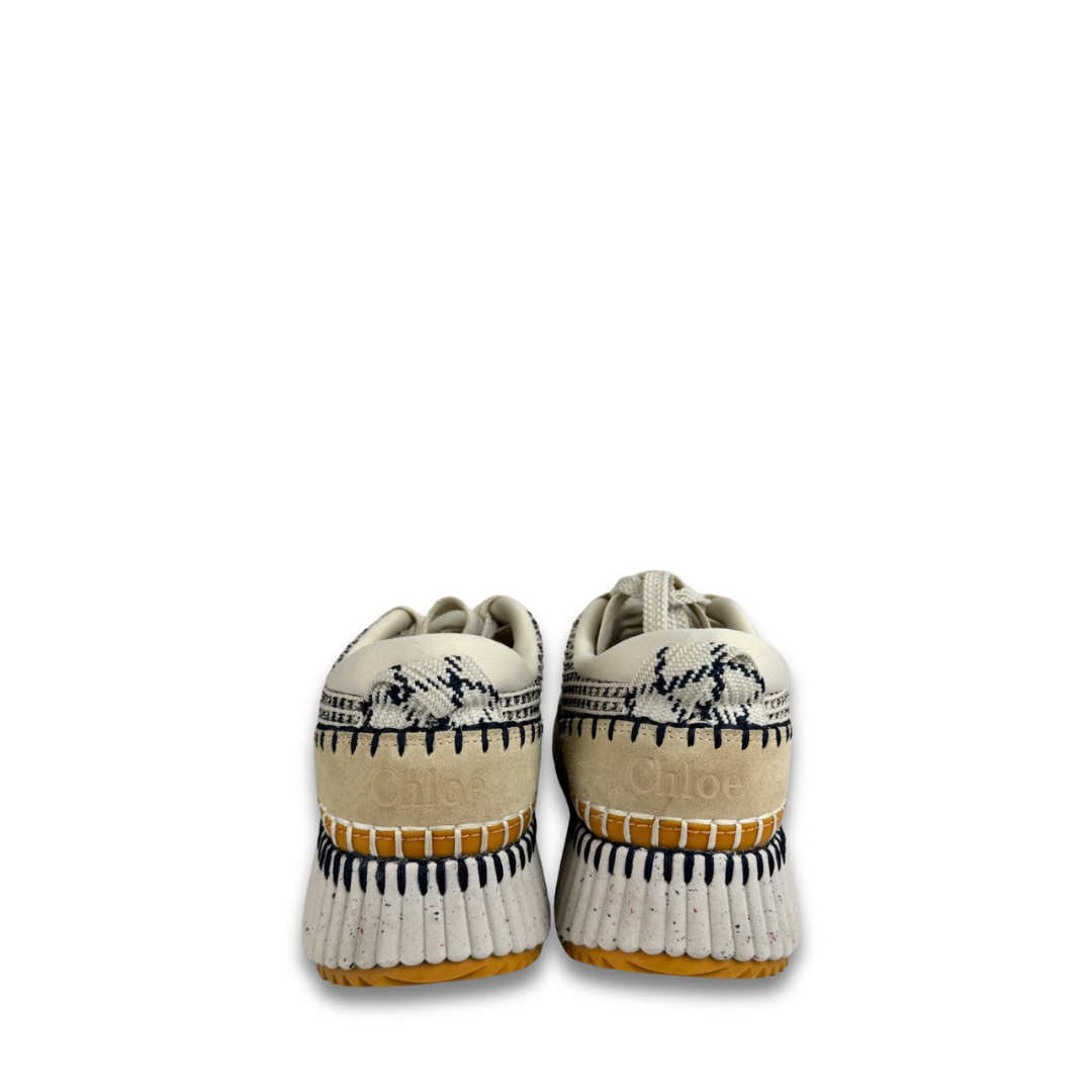 Chloe Mixed Media Nama Sneakers - Size 38