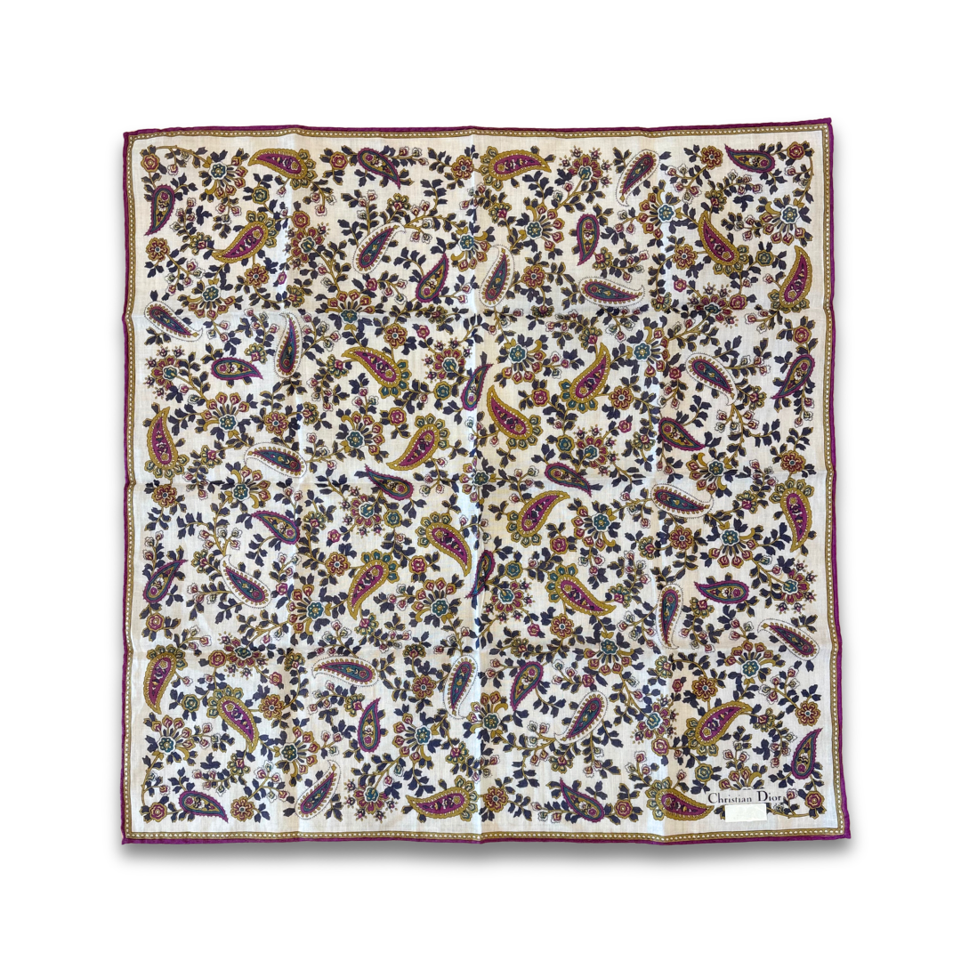 Dior Purple Paisley Handkerchief