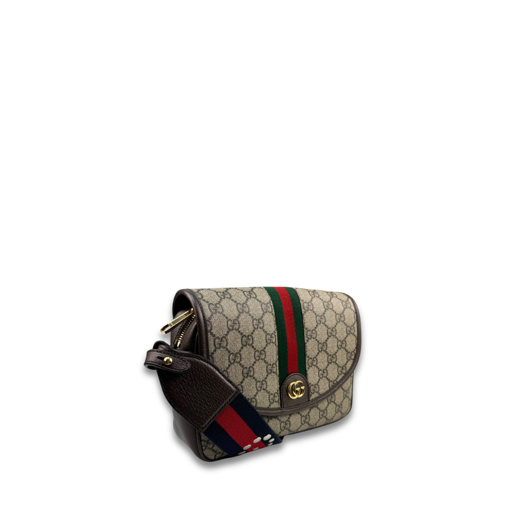 Gucci GG Supreme Ophidia Saddle Bag