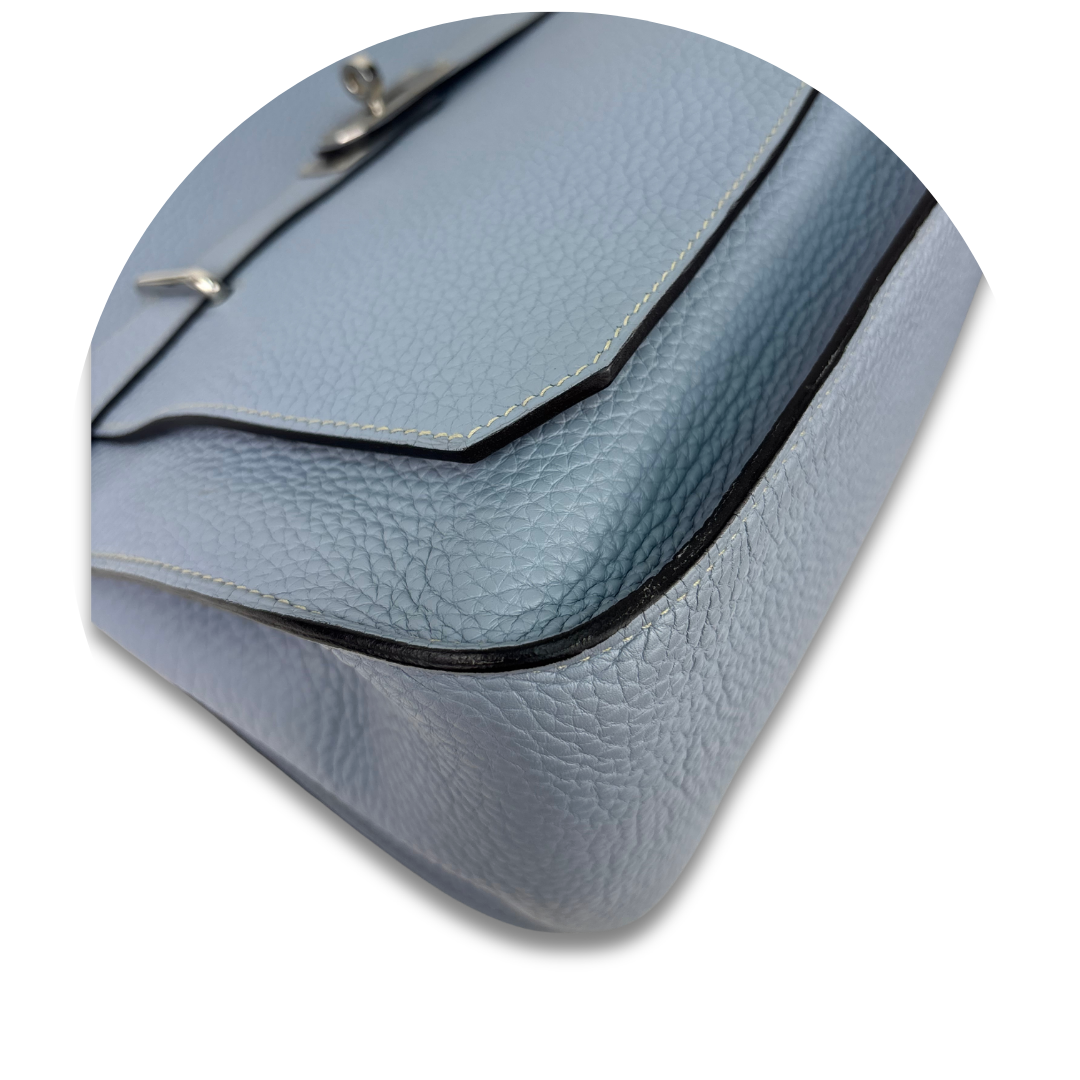 Hermès Clemence Jypsière 34 Bleu Lin