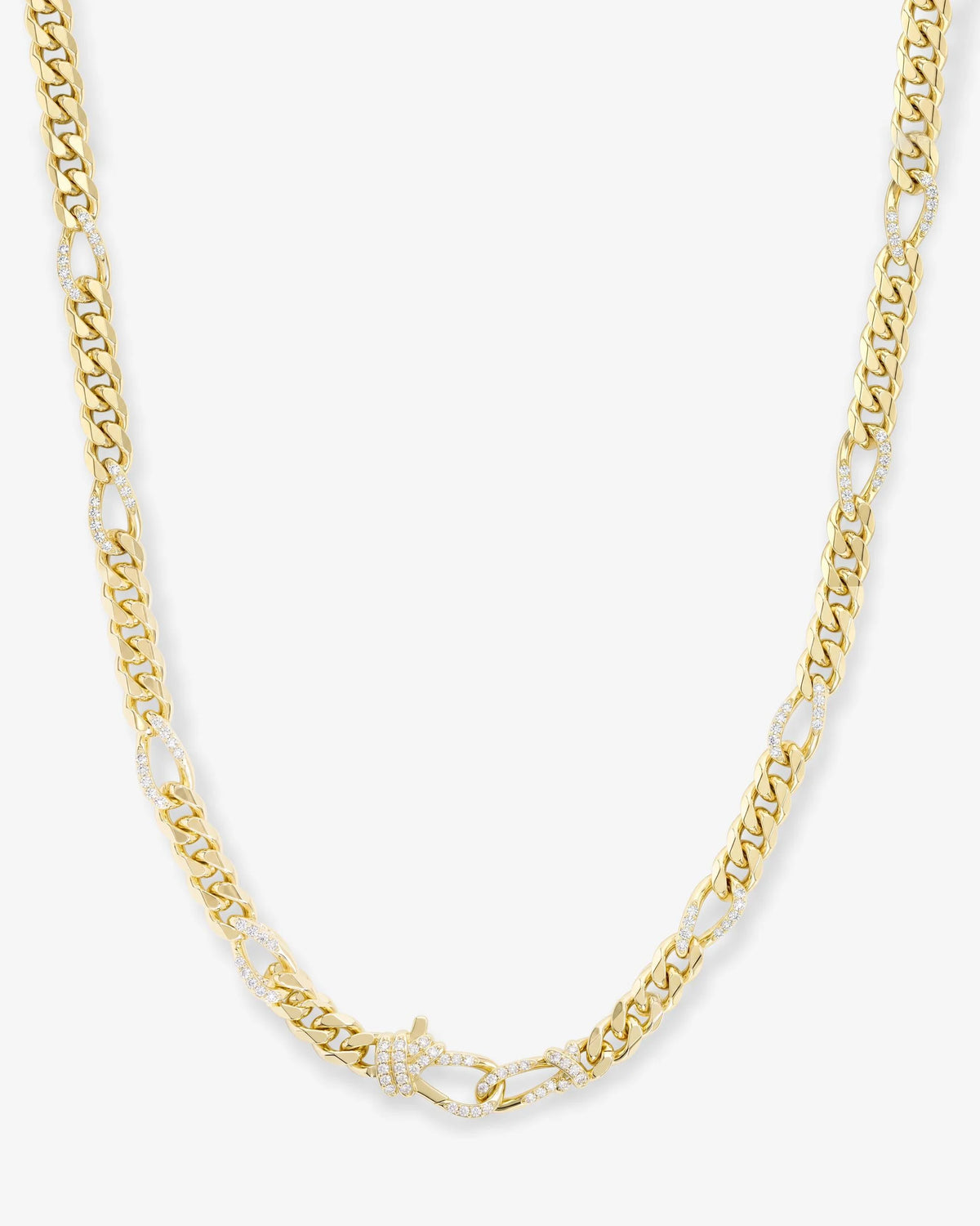 Melinda Maria Knot Figaro Chain Necklace