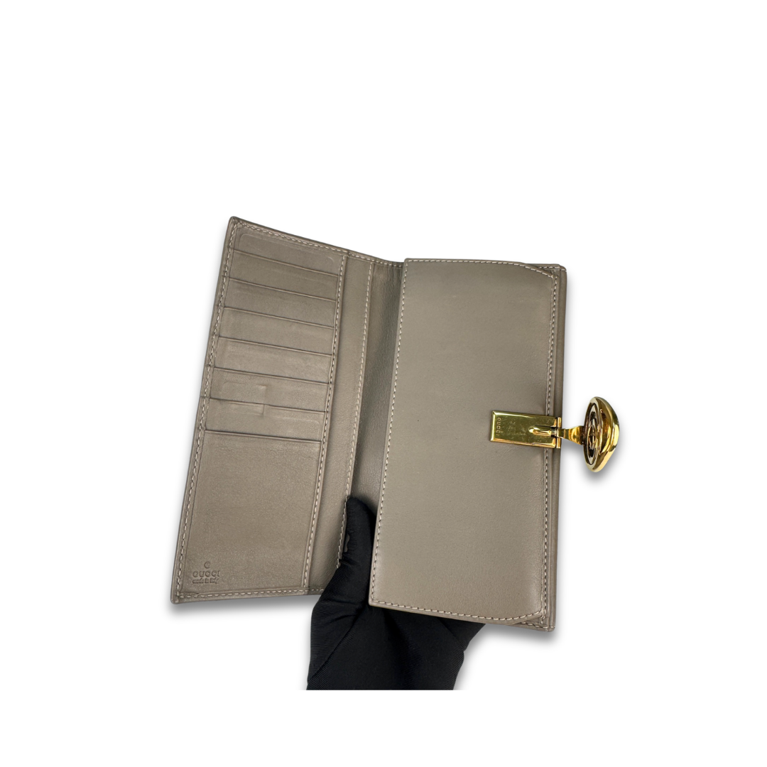 Gucci Grey Guccissima Continental Wallet