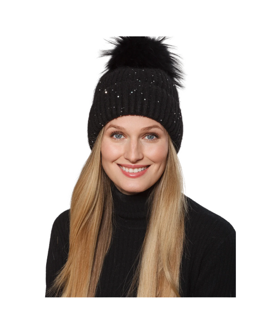 Linda Richards Sequin Pom Hat